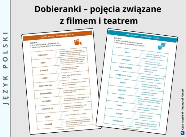Dobieranki - pojęcia związane z filmem i teatrem