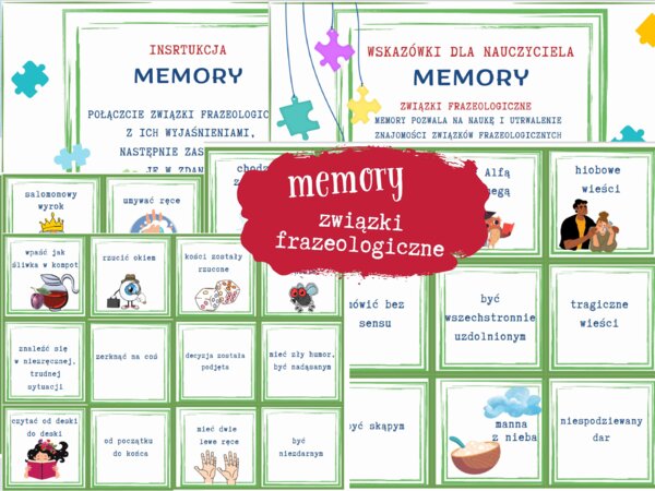 Związki frazeologiczne- memory