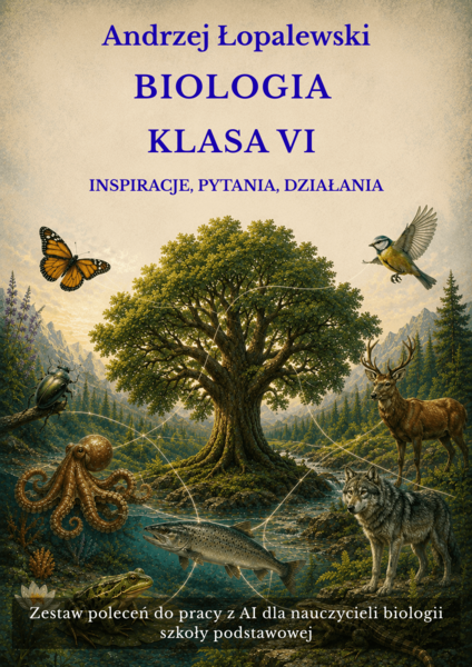 Biologia – klasa VI. Inspiracje, pytania, działania. Zestaw poleceń do pracy z AI dla nauczycieli biologii szkoły podstawowej