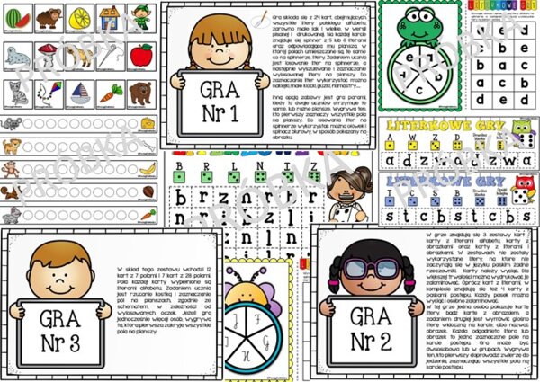 Alfabet - Gry literkowe