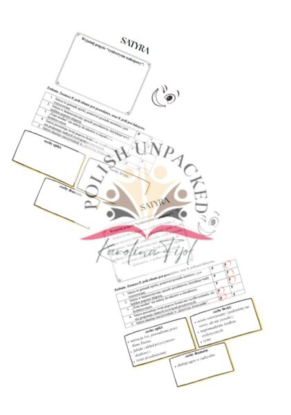 Karta pracy satyra, "Żona modna", "Pijaństwo", "Do króla", język polski egzamin ósmoklasisty, matura + odpowiedzi