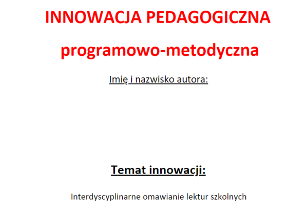 Innowacja pedagogiczna