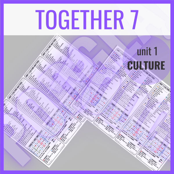 Together 7 unit 1  CULTURE MATTERS - zakładki do książki