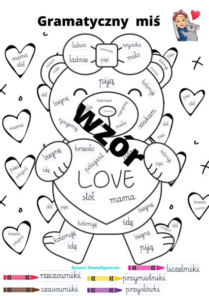 Gramatyczny miś na walentynki