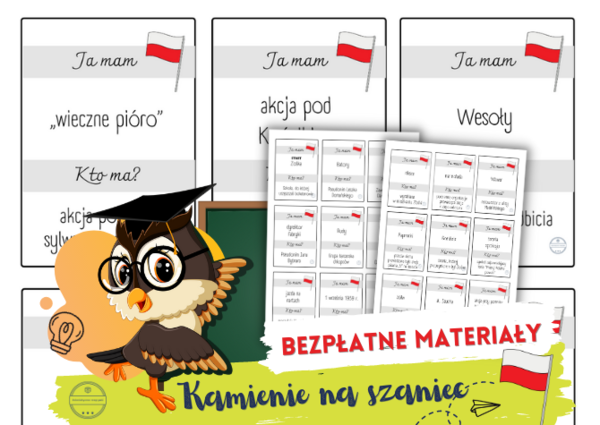 Kamienie na szaniec. Ja mam, kto ma? Lekturowa gra dydaktyczna