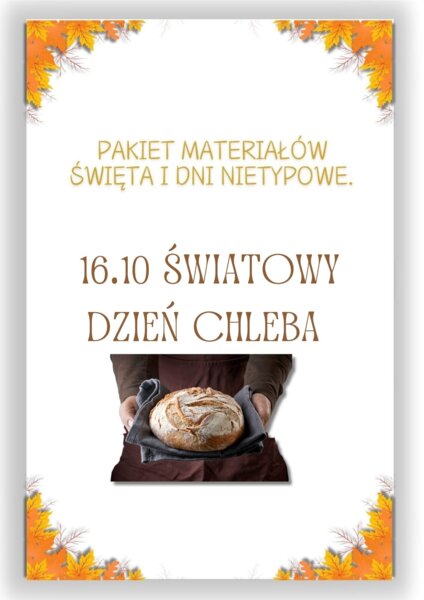 PAKIET MATERIAŁÓW NA PAŹDZIERNIK WEDŁUG KALENDARZA ŚWIĄT I DNI NIETYPOWYCH.