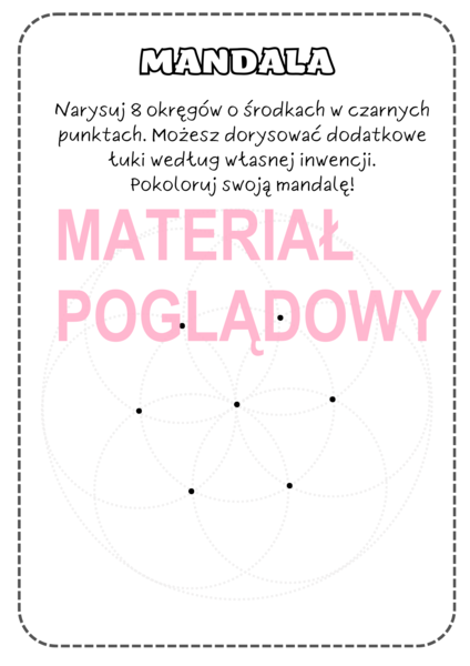 MANDALA - ćwiczenie z użyciem cyrkla klasa 4 (koło i okrąg)
