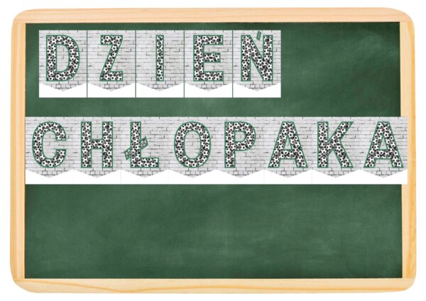 Girlanda z napisem DZIEŃ CHŁOPAKA