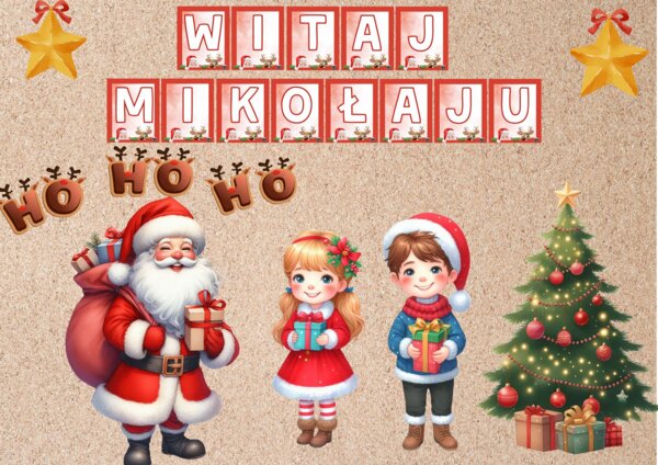 Witaj Mikołaju - dekoracja na gazetkę (pdf)