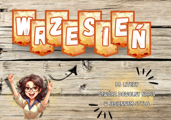 GIRLANDA JESIENNA - CAŁY ALFABET