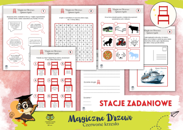 Magiczne Drzewo. Czerwone krzesło. Stacje zadaniowe. Lektury