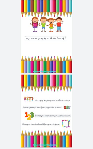 Czego nauczymy się w trzeciej klasie?