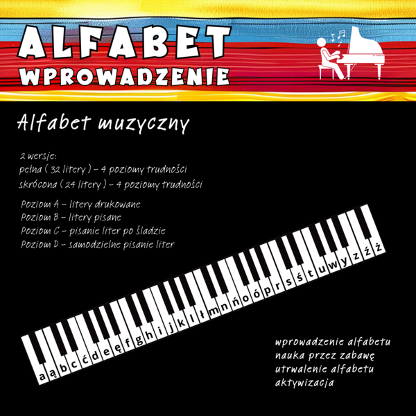 Wprowadzenie alfabetu - Alfabet muzyczny