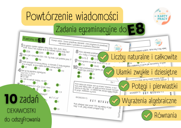POWTÓRZENIE - Egzamin ósmoklasisty - nr 1