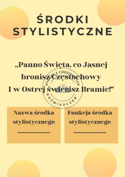 Na tropie środków stylistycznych - gra edukacyjna