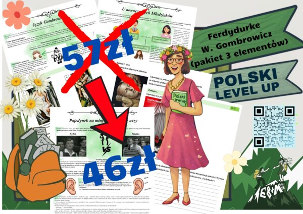 Ferdydurke_pakiet 3 elementów_Polski Level Up