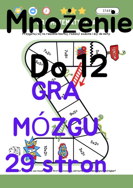 Dzień tabliczki mnożenia. MNOŻENIE DO 12 Karta pracy 29 stron