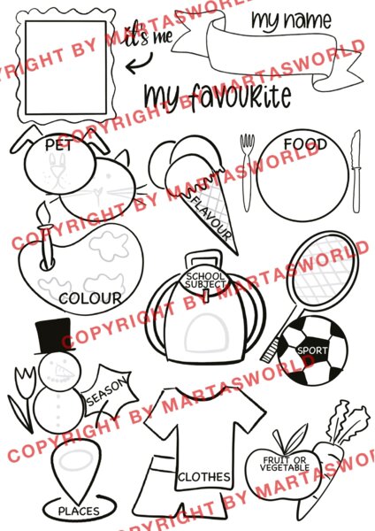 🎨 My Favourite – rysowany materiał edukacyjny na start!