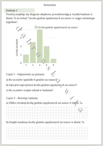 Statystyka - karta pracy