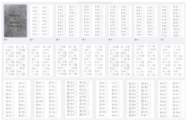 Mnożenie i dzielenie w zakresie 30