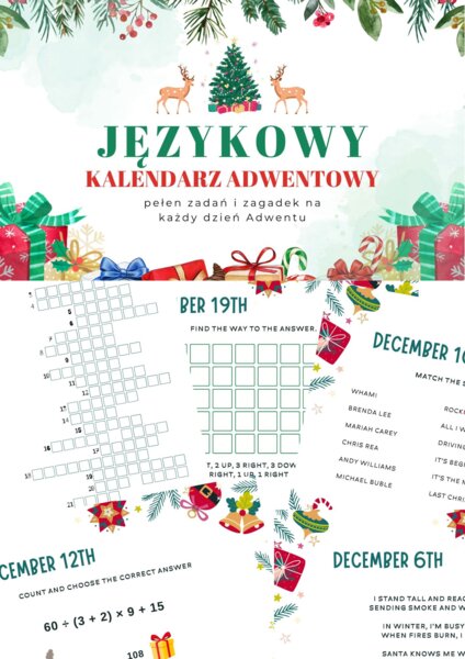 Językowy kalendarz adwentowy