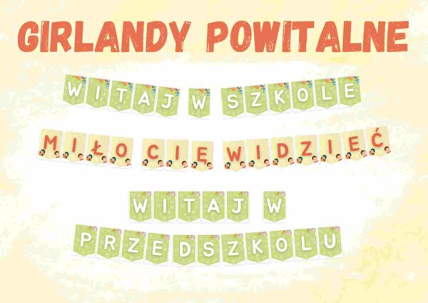 Girlandy powitalne "WITAJ W..."