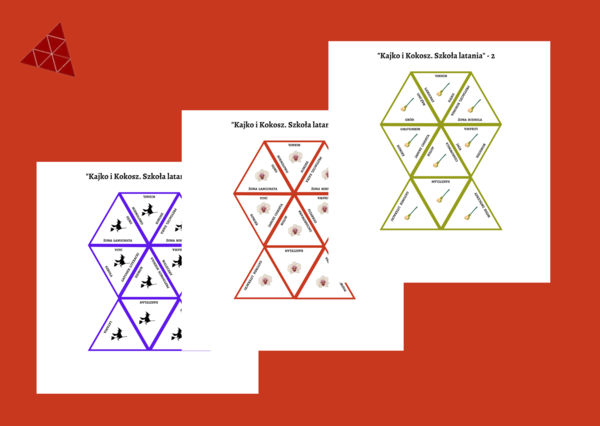 "KAJKO I KOKOSZ. SZKOŁA LATANIA" - trimino 9 elementów