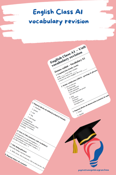 English Class A1 – Unit 3 – vocabulary revision