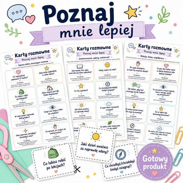 Karty rozmowne. Poznaj mnie lepiej