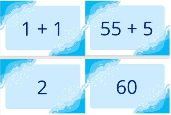 Fiszki z dodawania do 100