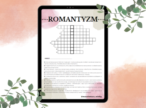 Krzyżówka - romantyzm