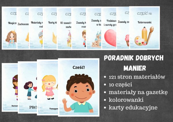 PORADNIK ZESTAW DOBRYCH MANIER DLA DZIECI
