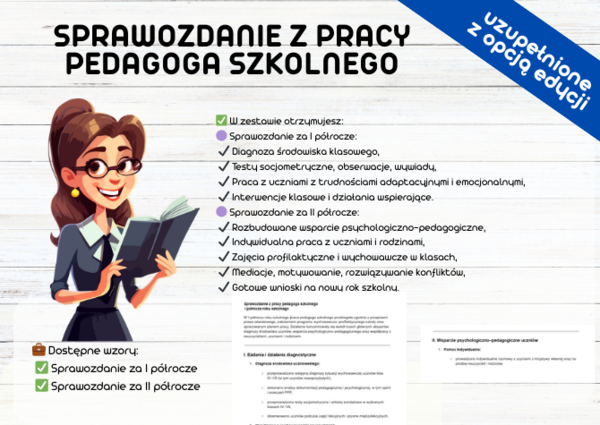 Sprawozdanie pedagoga szkolnego I i II półrocze