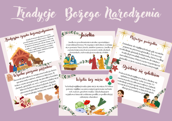 Gazetka- Tradycje Bożego Narodzenia- 15 kolorowych kart A4