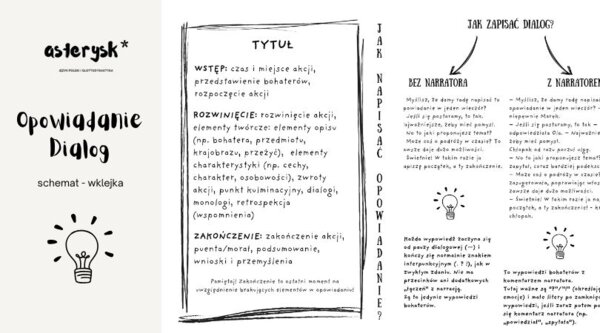 Opowiadanie i dialog - schemat (wklejka)