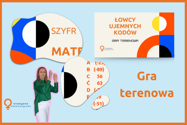 Łowcy ujemnych kodów - gra terenowa z działaniami na liczbach dodatnich i ujemnych. Klasa 5-6. Matematyka. Zajęcia wyrównawcze kl. 7-8.