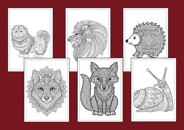 🦁 🐯 66 mandali do druku – idealne na DZIEŃ ZWIERZĄT 🦊 - kolorowanka – mandala – jesień – biblioteka – świetlica - gazetka