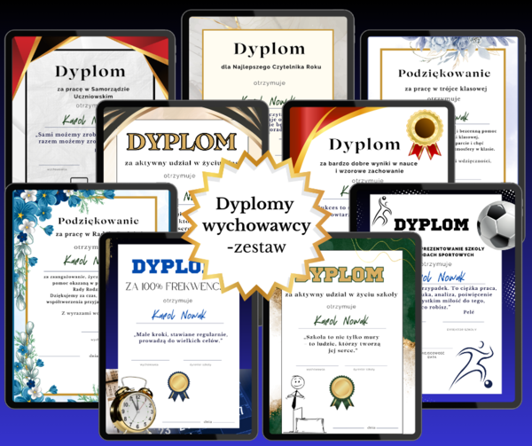 Dyplomy Wychowawcy - zestaw