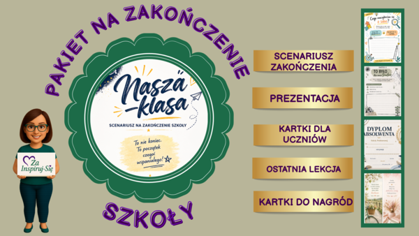 Zakończenie szkoły podstawowej  | dyplomy, zakładki, cytaty i scenariusz uroczystości