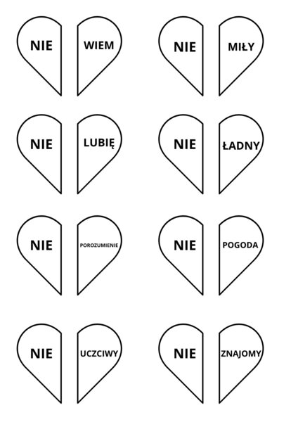 Walentynkowe przykłady pisowni łącznej i rozdzielnej