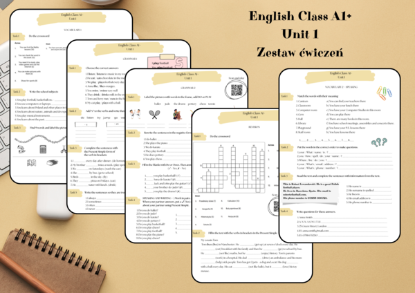 Englsh Class A1+ Unit 1 - dodatkowe materiały - zestaw ćwiczeń - REVISION - gry na Wordwall