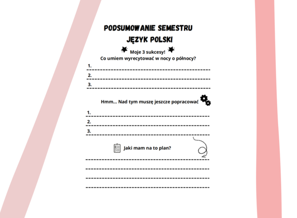 Podsumowanie semestru - język polski