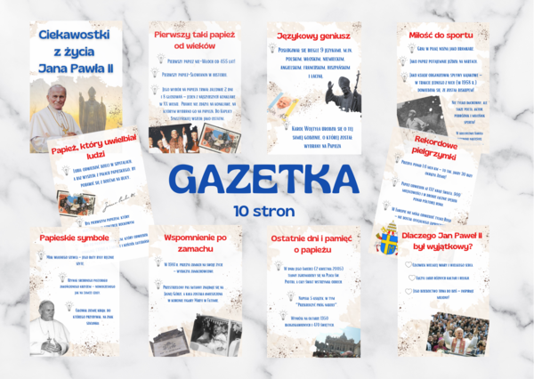 Ciekawostki z życia Jana Pawła II / Jan Paweł II GAZETKA