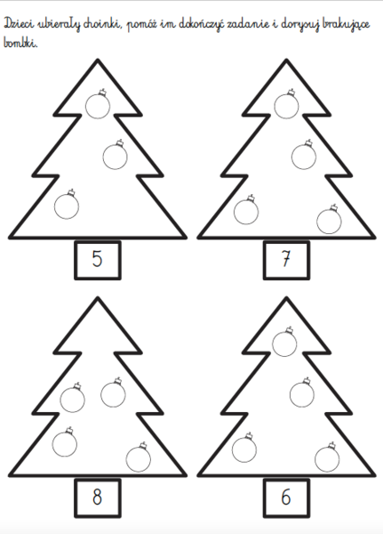Zimowe zadania dla młodszych dzieci