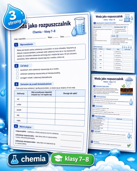 Woda jako rozpuszczalnik