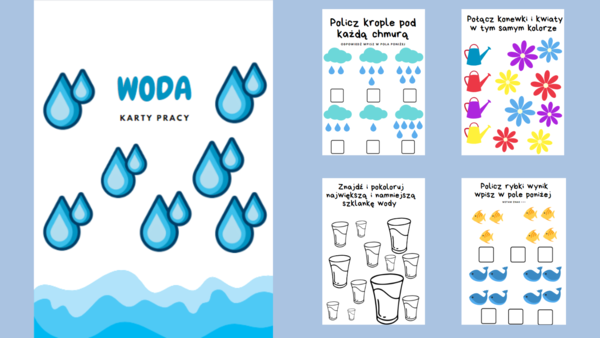 Woda - karty pracy
