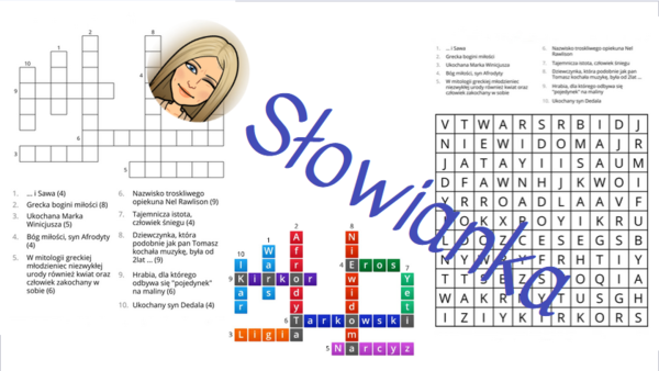 LEKTUROWE LOVE krzyżówka i wykreślanka