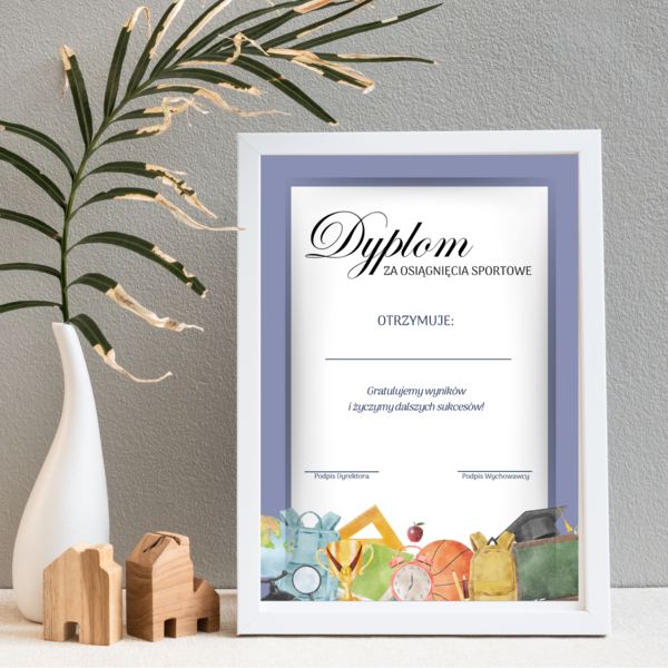 Dyplom za Osiągnięcia Sportowe + GRATIS ❤️ Format PDF a4