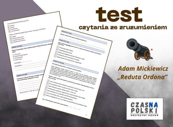 "Reduta Ordona" – test czytania ze zrozumieniem