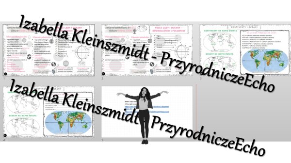 Minizestaw na temat „Przez lądy i oceany”– sketchnotka + karta pracy w power point + gratisowy link do prezentacji multimedialnej niekomercyjnej wykonanej w genial.ly do indywidualnego pobrania i użycia do celów niekomercyjnych. Geografia 5, „Lądy i ocea